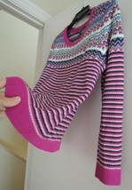 Ladies Sweater Size L (14) Per Una Italy Fair Isle Style Sweater $65 Val... - £15.56 GBP