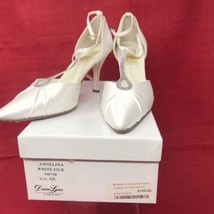 Diane Lynn By Saugus Shoe Bridal Wedding Shoes Size 9.5 Pointy Toe 4&quot; He... - £58.59 GBP