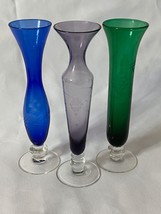 Mixed Lot of 4 Vintage Enesco Art Glass Bud Vases - £19.53 GBP