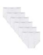  Men&#39;s Tagless Underwear White ComfortSoft Waistband Wicking Hanes Briefs 6-Pack - £23.03 GBP