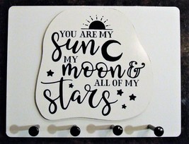 Wall Mounted Keychain Holder Rack with saying -&quot;You Are My Sun... All My... - £14.91 GBP