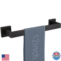 LANC ORB 12" Towel Bar Wall Mount Bathroom Square Rack Oil Rubbed Bronze - $39.03