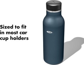 OXO Strive 20oz Insulated Water Bottle with Standard Lid - Dark Cobalt - £14.32 GBP