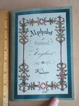 Alphabet Universel Anglais et Français (1830) Children&#39;s A B C French + English - $37.19