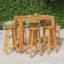  Garden Bar Set Natural Acacia Solid Acacia wood For 6 people - $9,940.95 MXN