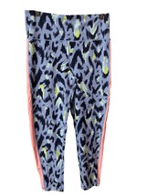Aerie XL Chill Play Move Blue Leopard Print Cropped Leggings Pink Sides ... - $9.90