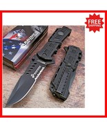 Marines Black Spring Assisted Pocket Knife - Lightweight &amp; Compact, Adul... - $41.57