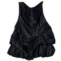 Gunne Sax Jessica McClintock VTG 90s Black Sati Strapless Formal Dress Juniors 7 - £34.38 GBP