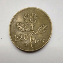 1957 Republic Italian 20 Livres Coin - £5.46 GBP