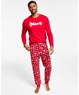 Family Pajamas Mens Snowflake Mix It Family Pajama Set Size Small Color Red - £35.54 GBP