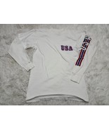 VTG Team USA Shirt Mens M Single Stitch Olympic Long Sleeve Spellout Mad... - £10.42 GBP
