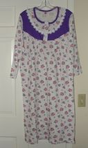 SMILE Women&#39;s 100% Cotton Long Sleeve Sleepshirt Nightgown 48 EU/ Large ... - $24.99