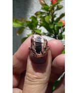 Black tourmaline ring / Copper ring - $44.95