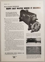 1949 Print Ad Wixkuler Marine Engine Coolers Monel International Nickel NY - £10.56 GBP