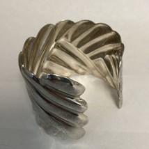 925 Sterling Silver Modern 2.125” Wide Cuff Bracelet TM-248 Taxco Mexico - £101.23 GBP