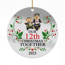 Our 12th Anniversary Christmas 2023 Acrylic Ornament 12 Years Bear Couple Gifts - £13.29 GBP