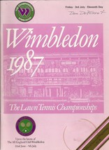 1987 Wimbledon Eleventh day Program - $62.42