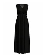 Bella Flore Black Surplice Maxi Dress, Small - $336.68 MXN