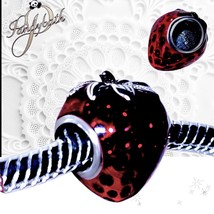 Pandora Sedded. Strawberry Bead Charm New US SELLER  - $28.71
