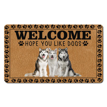 Funny Husky Dogs Pet Lover Outdoor Doormat Hope You Like Dog Welcome Mat... - £31.25 GBP