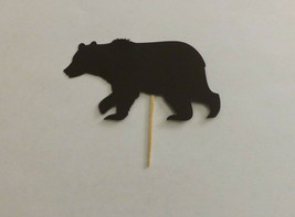 Lot of 12 Bear Cupcake Toppers! (Black) - £3.12 GBP