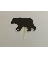 Lot of 12 Bear Cupcake Toppers! (Black) - £3.12 GBP