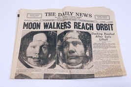 ORIGINAL Vintage July 21 1969 Apollo 11 Reach Orbit PA Daily News Newspaper - $98.99