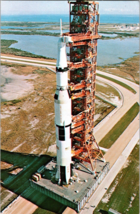 Vtg Postcard John F. Kennedy Space Center  N.A.S.A, Apollo 16 on its launcher - £5.08 GBP