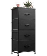 Wlive Dresser With 4 Drawers, Fabric Storage Tower, Organizer, Charcoal ... - £47.18 GBP