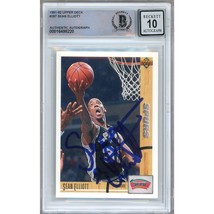 Sean Elliott San Antonio Spurs Autograph 1991 Upper Deck BGS Gem Auto-10... - £102.25 GBP