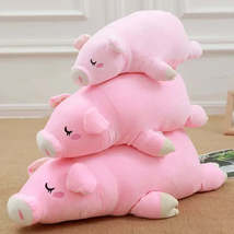[Funny] 40~60cm Baby Lovely Plush Animal Lying down sleeping pink Pig Dolls Soft - £3.61 GBP+