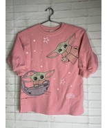 Disney Star Wars Baby Yoda Grogu Sweater Shirt Dress Pink Girls Toddler ... - £15.64 GBP