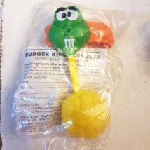NEW Green M&amp;M&#39;s Candy Burger King Kids Club Meal Toy 1997 Secret Swarm S... - £4.67 GBP
