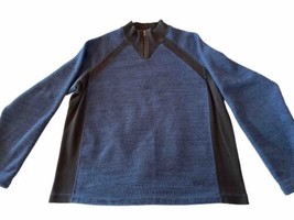 REI CO-OP Men’s XL Blue Long Sleeve 1/4 Zip Cotton Polyester Spandex Sweater EUC - £19.78 GBP