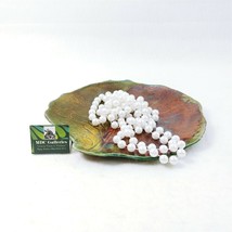 2007 Raku Artist Made trinket Candy Leaf Cabbage Dish - £26.78 GBP