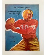 October 18 1947 Football Washington St vs California Gridiron Program - £15.10 GBP