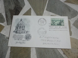 1958 100th Anniversary Minnesota Statehood First Day Issue Envelope Stamps  - £1.99 GBP