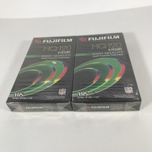 Pair Of Sealed Fuji Hq 120 Blank Vhs Tapes 6 Hour New Vcr High Quality - £3.74 GBP