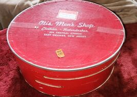 VTG Otis Mens Shop Clothier Hat Box East Orange New Jersey Oval Haberdasher - $24.99