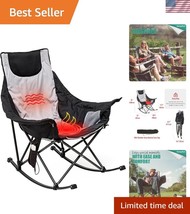 Ultimate Heated Camping Chair - Portable Rocking Recliner with Side Pockets - $134.99