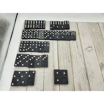 Vintage 33 Pieces black Wooden Dominos replacements - $9.95