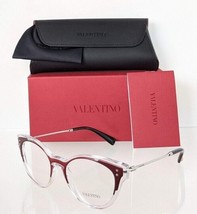 Brand New Authentic Valentino Eyeglasses VA 3018 5072 50mm Clear &amp; Red - £116.76 GBP