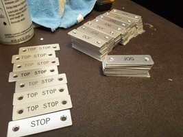 125+ PCS BIG LOT ALUMINUM METAL 2.5&quot; X .75&quot; PLATE SIGNS LABELS  Sale NEW... - $96.48