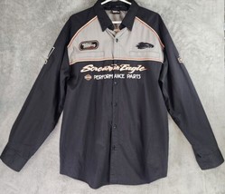 Harley Davidson Racing Shirt Mens Large Black Screamin Eagle Performance... - £42.67 GBP