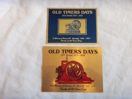 2 Metal Emblems W Steam Engines Old Timers Days 1999 &amp; 2002 - £11.63 GBP