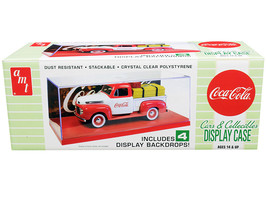 Collectible Display Show Case with Red Display Base and 4 &quot;Coca-Cola&quot; Display Ba - £28.13 GBP