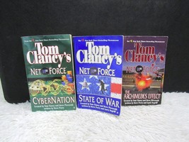 Lot of 3 Tom Clancy Pb Bks, Net Force Cybernation, State Of War, The Archimedes. - £7.02 GBP