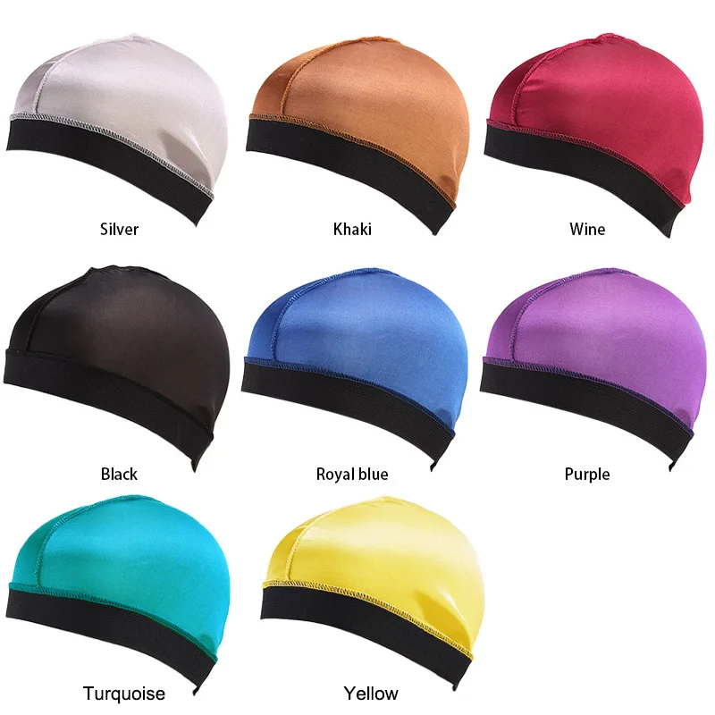 Sporting Dom Cap Elastic Band Silky Wave Cap For Men Breathable Wig Cap Silky Du - £23.90 GBP