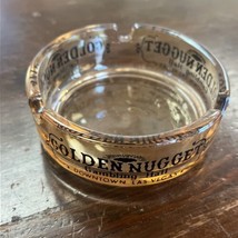 Golden Nugget Las Vegas Old Souvenir Glass Smoking Cigarette Tobacco Ashtray - £7.03 GBP