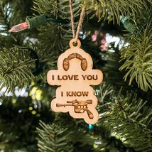 Ornament - I Love You I Know - Raw Wood 3x2in - £8.65 GBP
